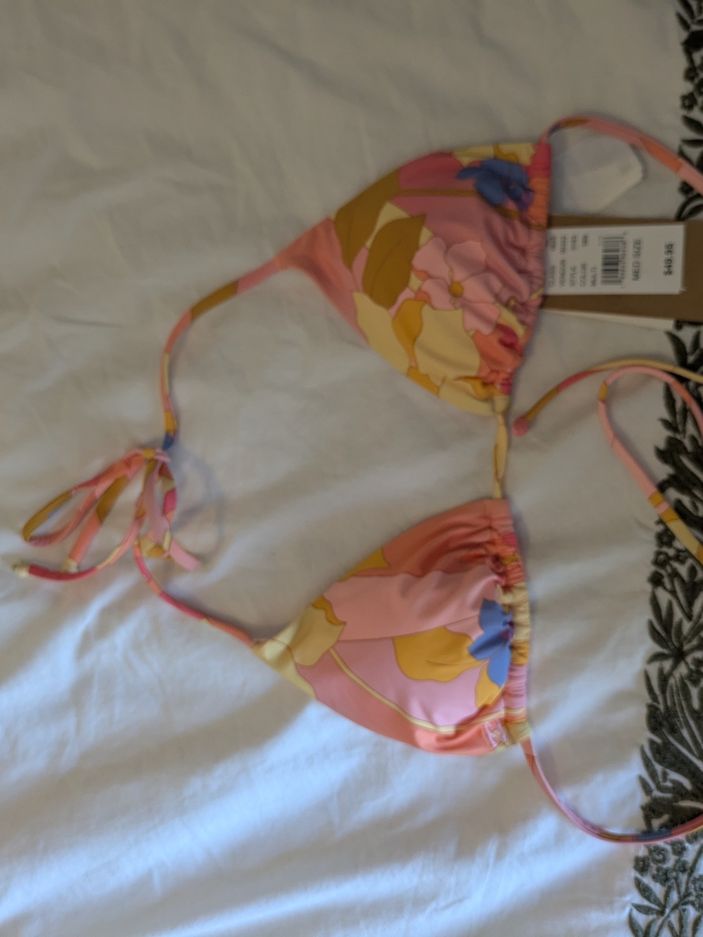 Billabong Floral Pink Women's Bikini Bottom & Top - Picture 4 of 6